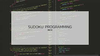 SUDOKU Programming | 01