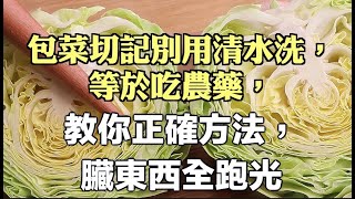 包菜切記別用清水洗，等於吃農藥，教你正確方法，臟東西全跑光