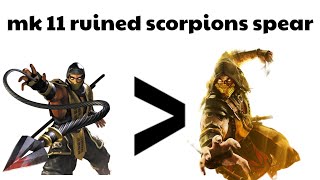 The timeline of Scorpion's spear, and how MK 11 is the worst version