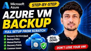 Azure VM Backup Full Setup Step-by-Step | Recovery Services Vault Tutorial
