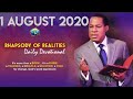 RHAPSODY OF REALITIES READING. 1 AUGUST 2020. SERVE THE LORD WITH YOUR LIFE. BY PASTOR CHRIS.