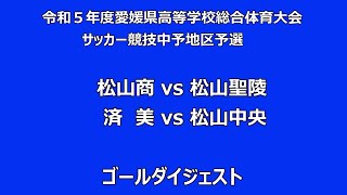 松山商vs松山聖陵　済美vs松山中央　ゴールダイジェスト