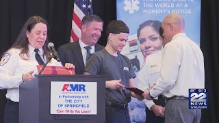 AMR celebrates 15 new EMT graduates