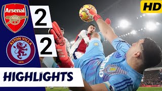 Arsenal vs Aston Villa 2-2 All Goals \u0026 Highlights - 2025