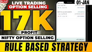 Live Intraday Trade || nifty option selling || 01 jan || being trader || Option selling strategy