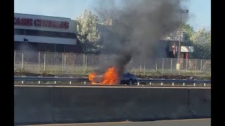 Car Fire Fully Engulfed I-84 East Bound 4/25/19