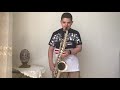 Kamil Anton ... playing on tenor saxophone - May 2020