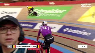 Lotto Zesdaagse Gent - 2023 - DAG 2 | 500m - Noah Vandenbranden \u0026 Tuur Dens - Baanrecord 26 368