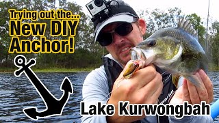 Trying out the new DIY Anchor! Kayak fishing at Lake Kurwongbah