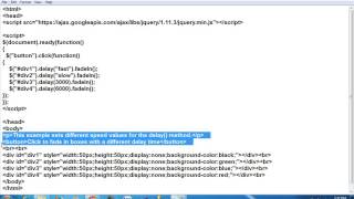 delay effect in jquery