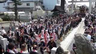 2012.10.6鹿沼ぶっつけ秋祭り　今宮神社繰り込み＠銀座１丁目彫刻屋台