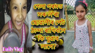 গেলা গৰমত সৰু ল'ৰা ছোৱালীৰ পেট ঠান্দা ৰাখিবলৈ কি খুৱাব লাগে?/ Daily Vlog@runimaskitchenandvlog9140