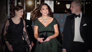 Princess Kate steps out in green at the British Academy Film Awards