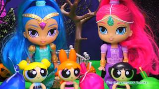 Powerfpuff Girls and Shimmer and Shine have a Halloween Costume Party