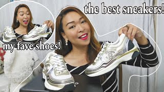 Chanel Cruise Sneakers Unboxing \u0026 Review |Metallic Fabric \u0026 Laminated Funky Sneakers for Everything!