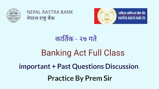 Kartik 27 // NRB tayari // banking act class // Success Academy // RBB tayari