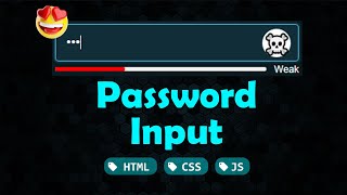 ASMR Programming - Password Input Form with HTML CSS and JavaScript