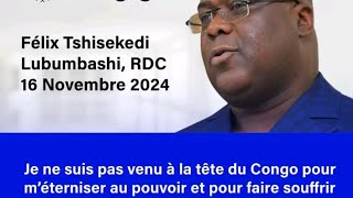 KIPUSHI: F.TSHISEKEDI PROMET DE RÉVISER LA CONSTITUTION.