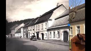 Then and Now - Jimramov, náměstí Jana Karafiáta