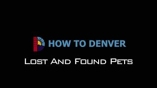 How to - Lost and Found Pets