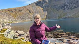 At Loch Coire an Lochain in the Cairngorms. The Hidden Fires paperback launch.