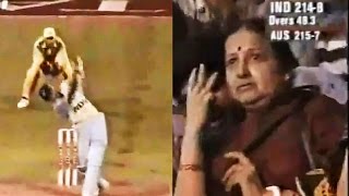 Kumble and Srinath get a thrilling win for India - Titan Cup 1996 | Kumble's mother cheering on