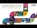 Finance and Management: Postgraduate Open Day - 24 November 2021