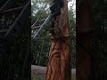 14 ft spirit face chainsaw carving the spirit of squamish shorts