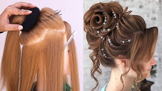 Latest advance hairstyle l kashee's hairstyles l high bun hairstyle for wedding l engagement look