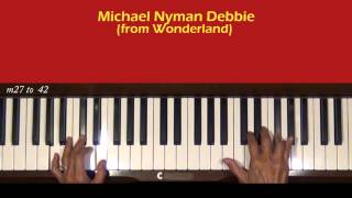 Michael Nyman Debbie (Wonderland) Piano Tutorial