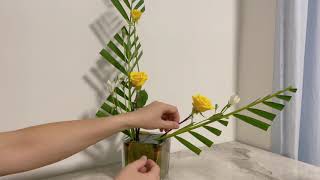 療癒 flower arrangement 插花：L shape L型