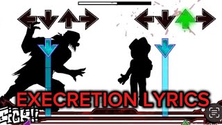 EXECRETION LYRICS (jeffys infinite irida)