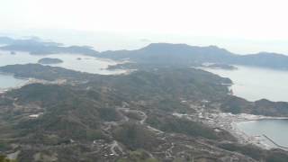 嵩山登山　展望テラスから眺める絶景　山口県周防大島町