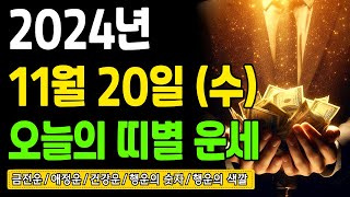 [오늘의 운세] 2024년 11월 20일 (수) 띠별운세