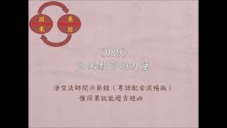 (089)因果教育的力量-淨空法師開示節錄(粵語配音流暢版)懂因果就能趨吉避凶