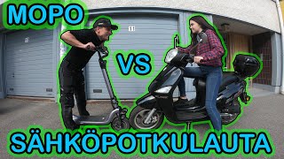 ERIKOISMIES - sähköpotkulauta vs MOPO