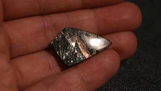 Magnetite foil / Fire obsidian  cab 23