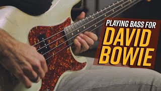 Playing bass for David Bowie (his last bass player)