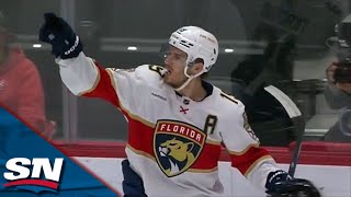 Matthew Tkachuk Strikes First For Panthers Off Brutal Turnover By Red Wings' Lucas Raymond