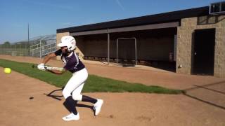 2018 McKenna Saunders Lefty Slapper \u0026 Outfield Softball Skills Video