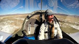 Two Sting Airplanes Playing over Nevada Badlands