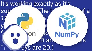 Transposing a 1D NumPy array