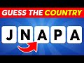 Guess the Country by its Scrambled Name 🌎 Monkey Quiz