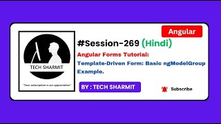 Template-Driven form - Basic example for ngModelGroup | Angular tutorial in Hindi (Session-269)