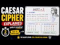 Caesar Cipher Explained in 2 Minutes 🔐 | Cryptography for Beginners