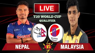 Nepal Vs Malaysia T20 World Cup Qualifier Live | Nepal Vs Malaysia Live | Nep Vs Maly cricket Live