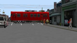 RailSim名鉄加納踏切をレイルシムで再現してみた