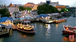 曼谷自由行 -曼谷人妖秀\u0026摩天輪 [河岸碼頭夜市ASIATIQUE The Riverfront ] / Saphan Taksin空鐵站步行到碼頭搭船前往