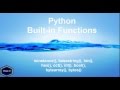 Python Built-in Functions : isinstance, basestring, bin, bool, hex ,oct, int, bytes, bytesarray