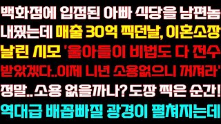 [반전 신청사연] 백화점에 입점된 아빠 식당을 남편에게 내어 줬는데 이혼하라던 시모 얼마후 대반전에 시모가 울며 후회하는데/실화사연/사연낭독/라디오드라마/신청사연 라디오/사이다썰